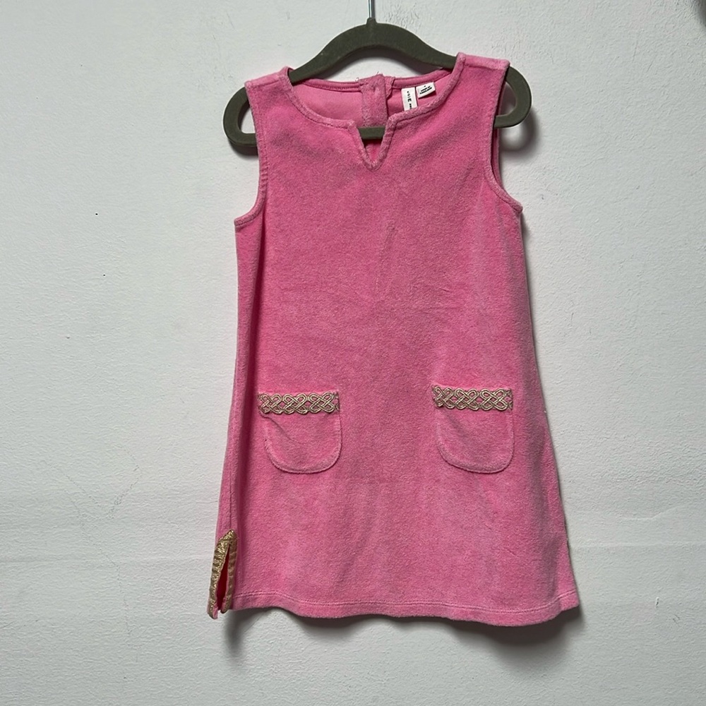 Janie and Jack Pink Terrycloth Dress Swim Coverup size 4 - Picture 1 of 7